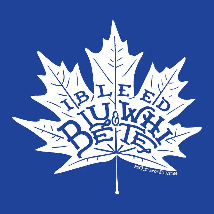 Blue and White Leaf