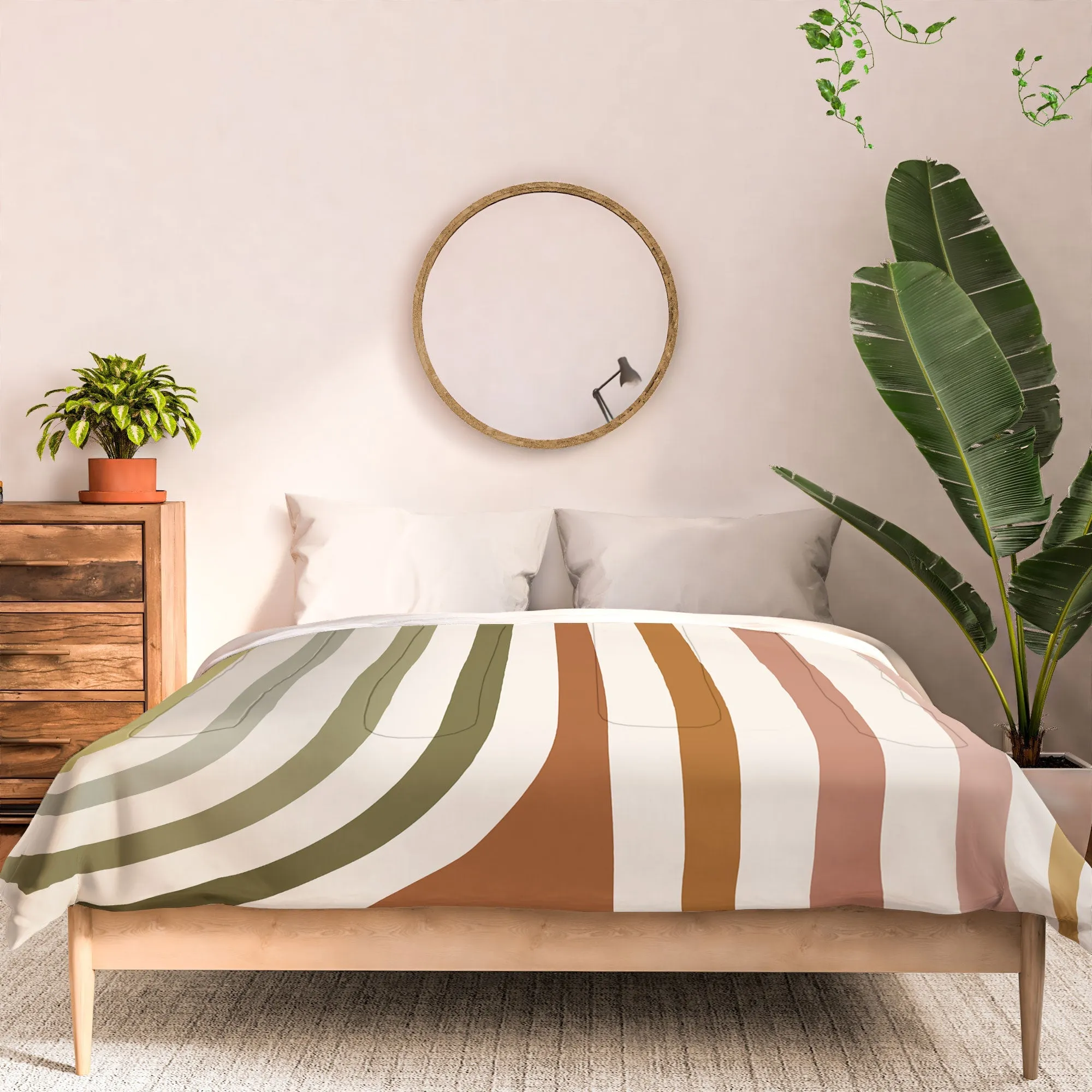 BOLD CURVATURE STRIPES I DUVET / COMFORTER
