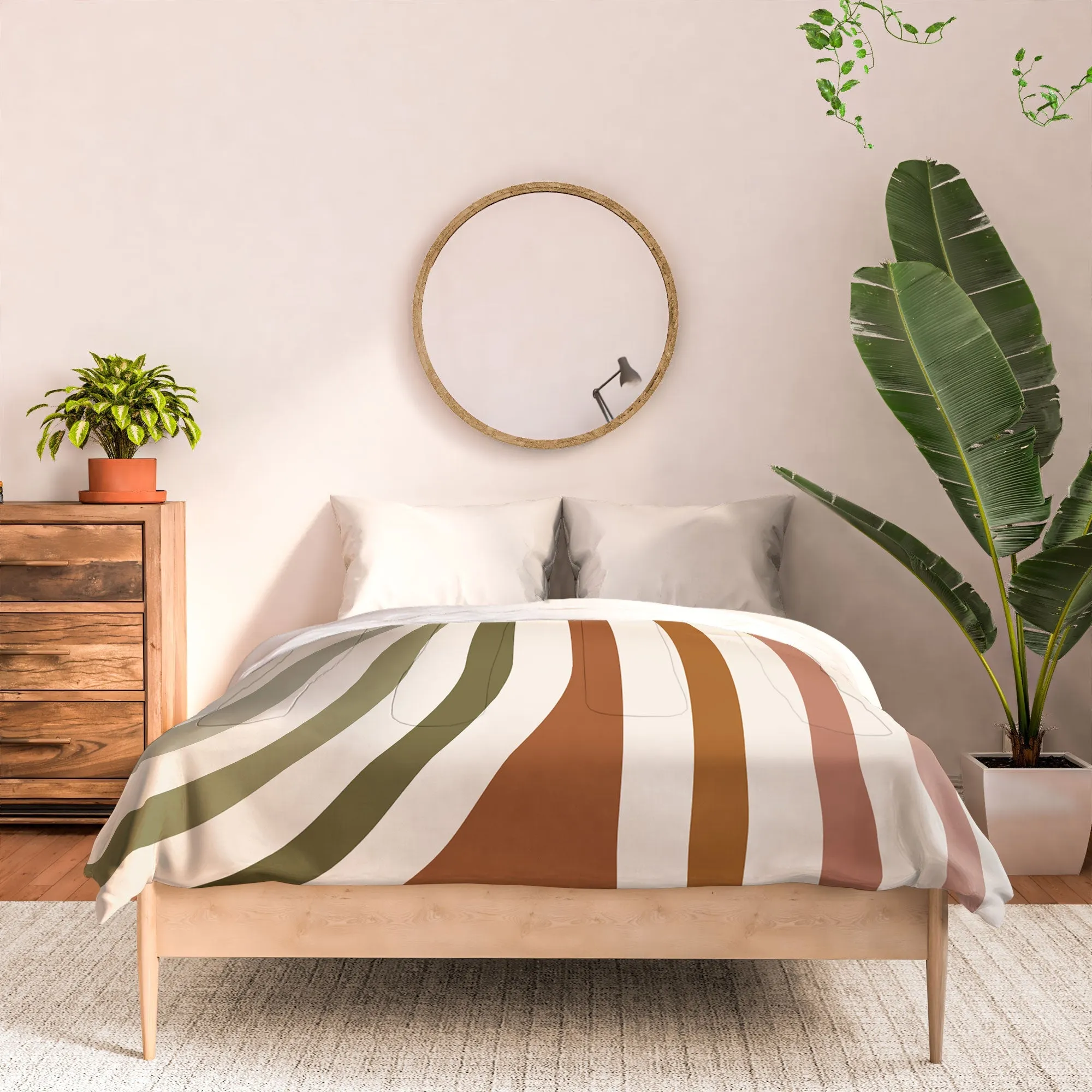 BOLD CURVATURE STRIPES I DUVET / COMFORTER