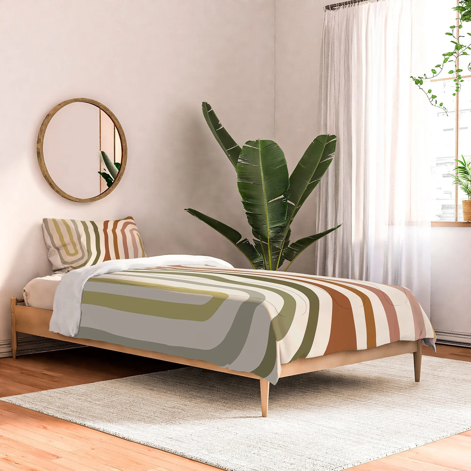 BOLD CURVATURE STRIPES I DUVET / COMFORTER