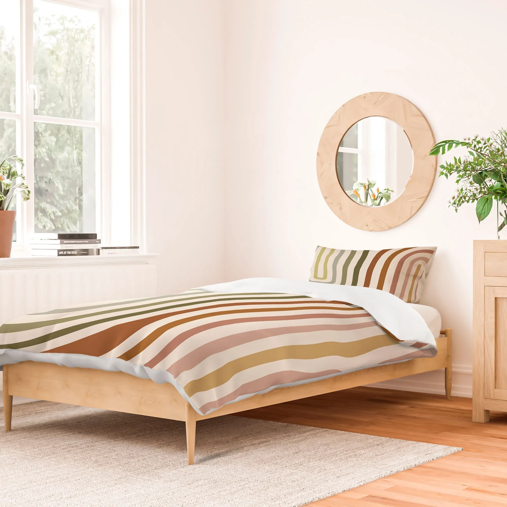BOLD CURVATURE STRIPES I DUVET / COMFORTER