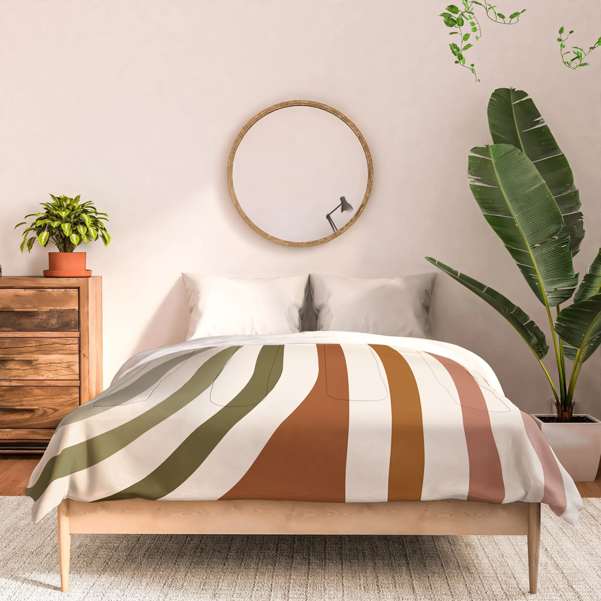 BOLD CURVATURE STRIPES I DUVET / COMFORTER