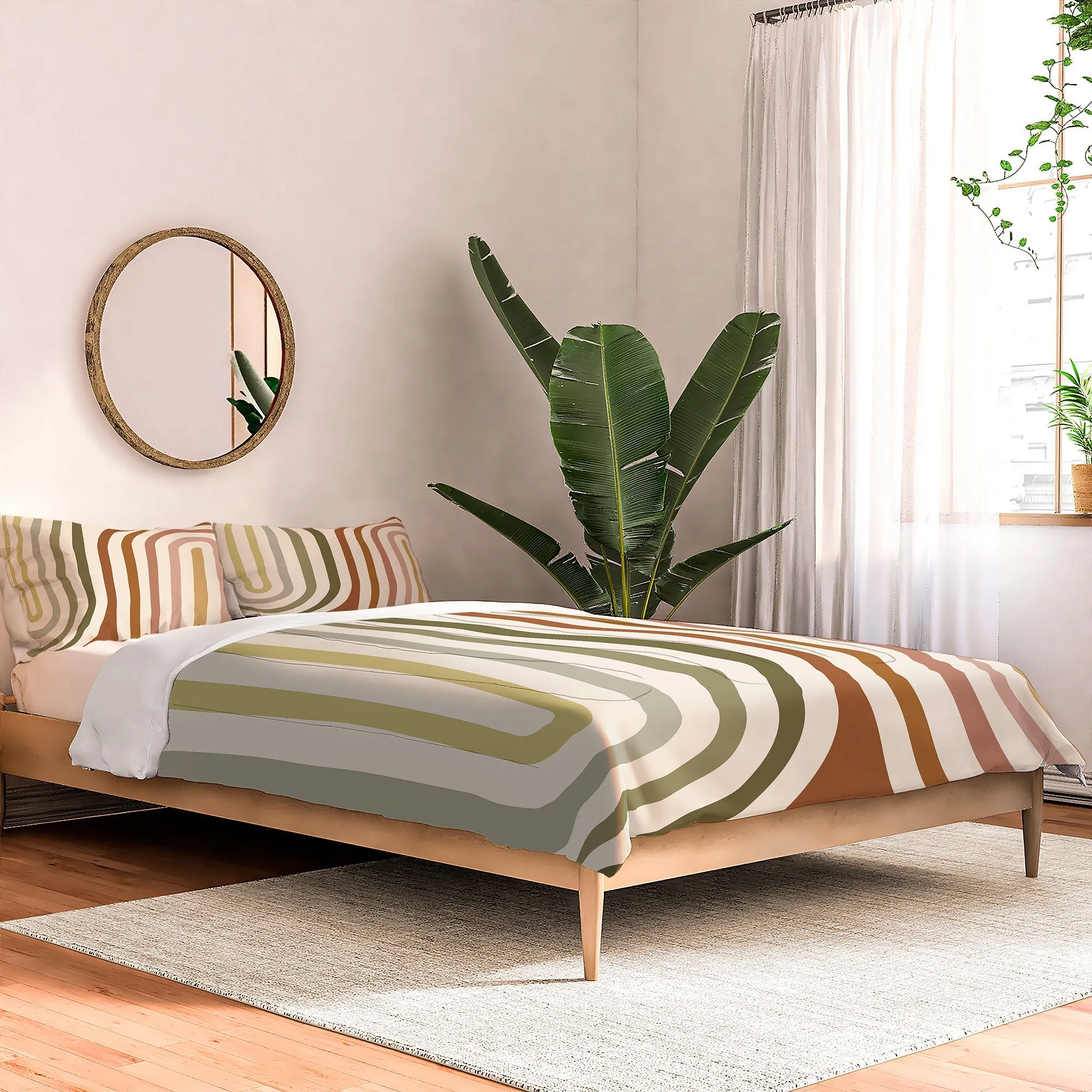 BOLD CURVATURE STRIPES I DUVET / COMFORTER