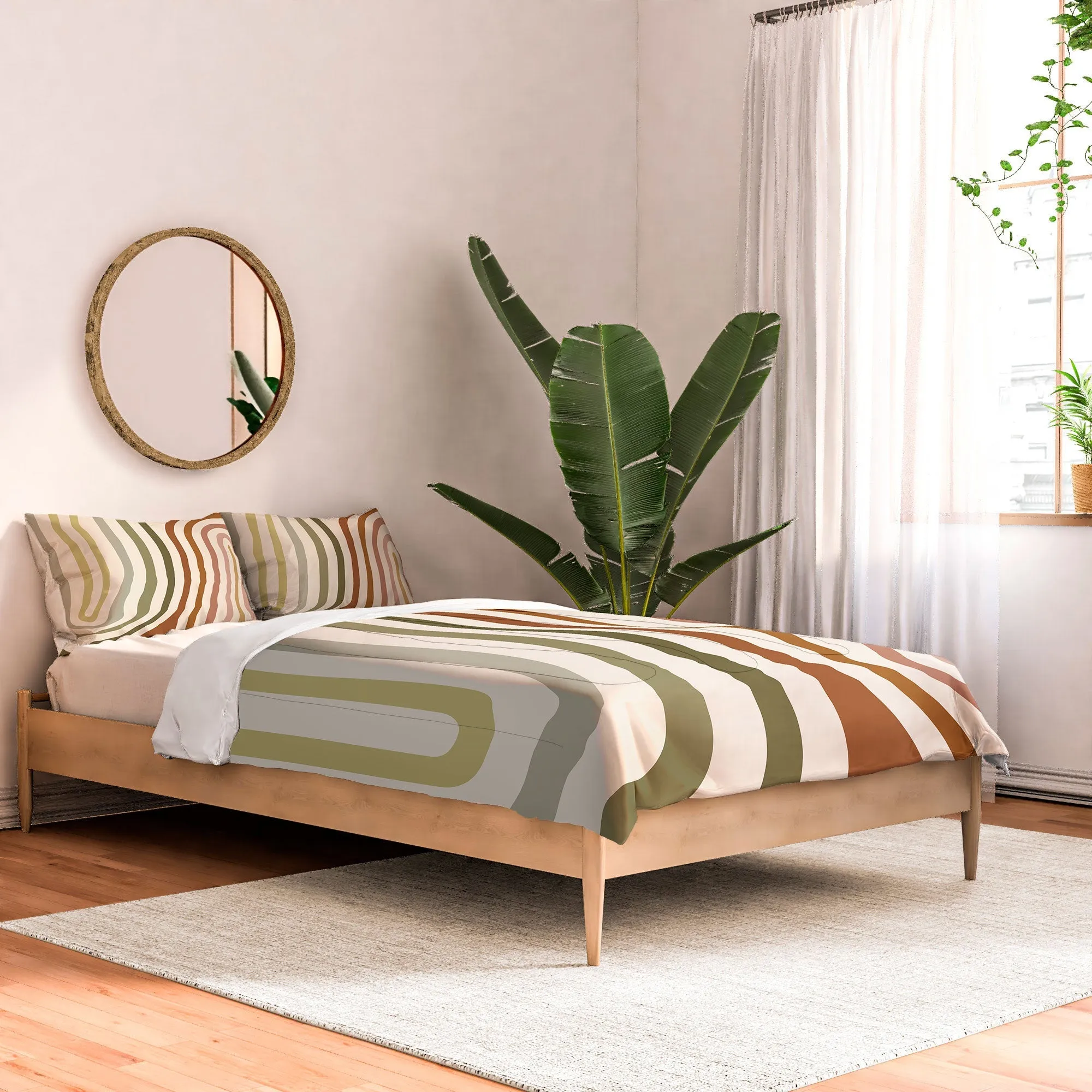 BOLD CURVATURE STRIPES I DUVET / COMFORTER