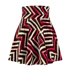 Bold Geometric Red & Black Skirt - Stand Out in Style!