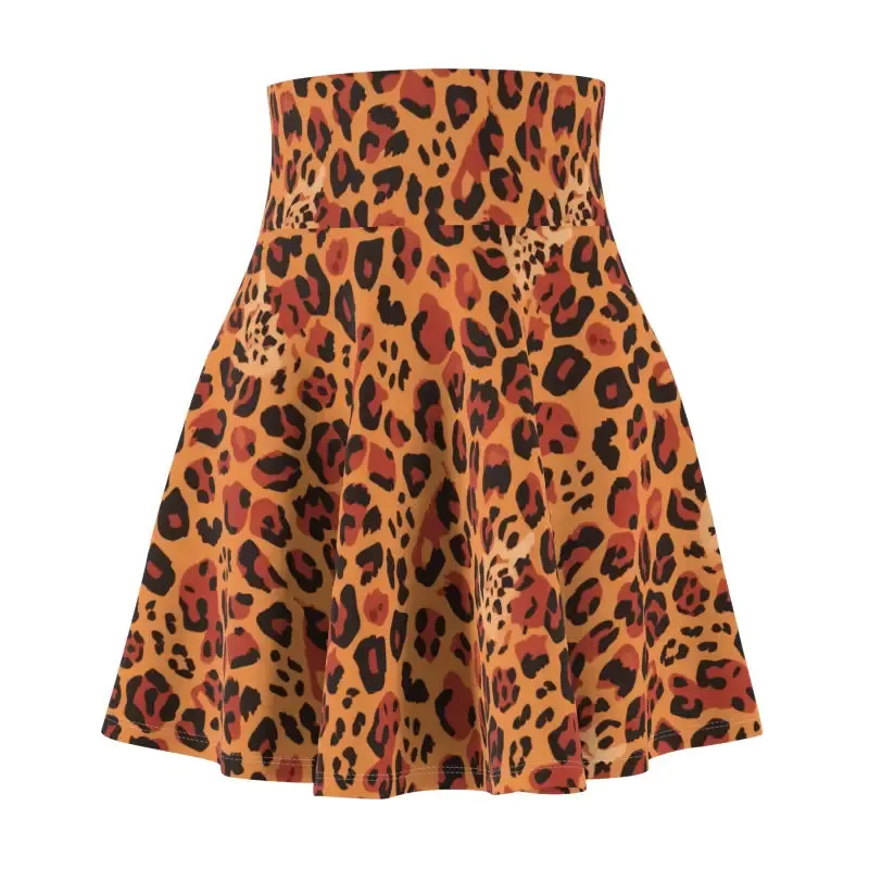Bold Leopard Print Skater Skirt for Unstoppable Style