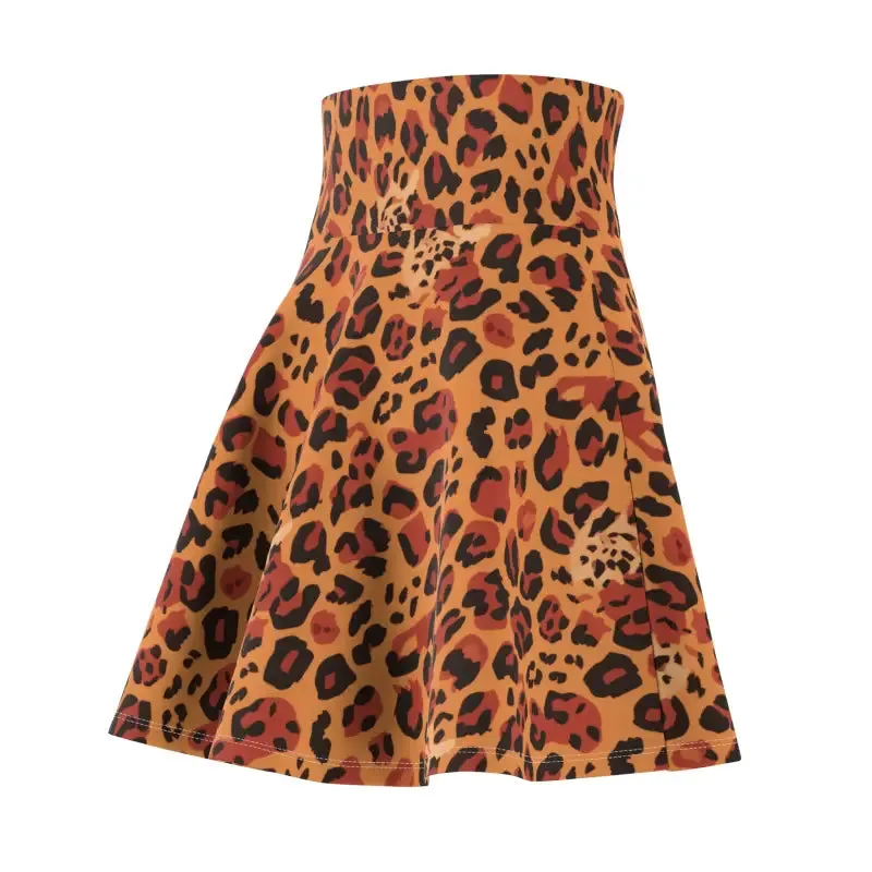 Bold Leopard Print Skater Skirt for Unstoppable Style