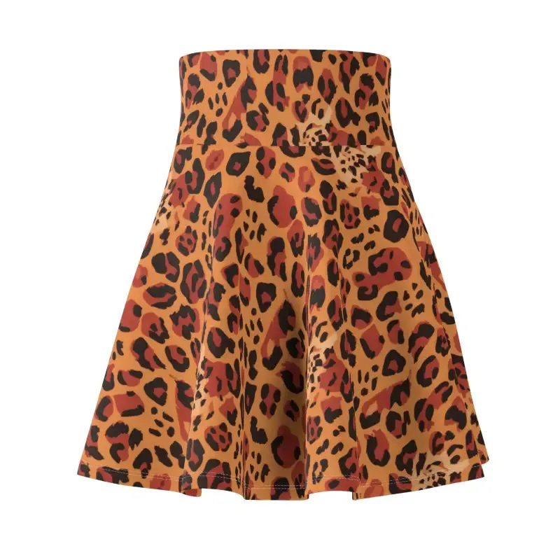 Bold Leopard Print Skater Skirt for Unstoppable Style