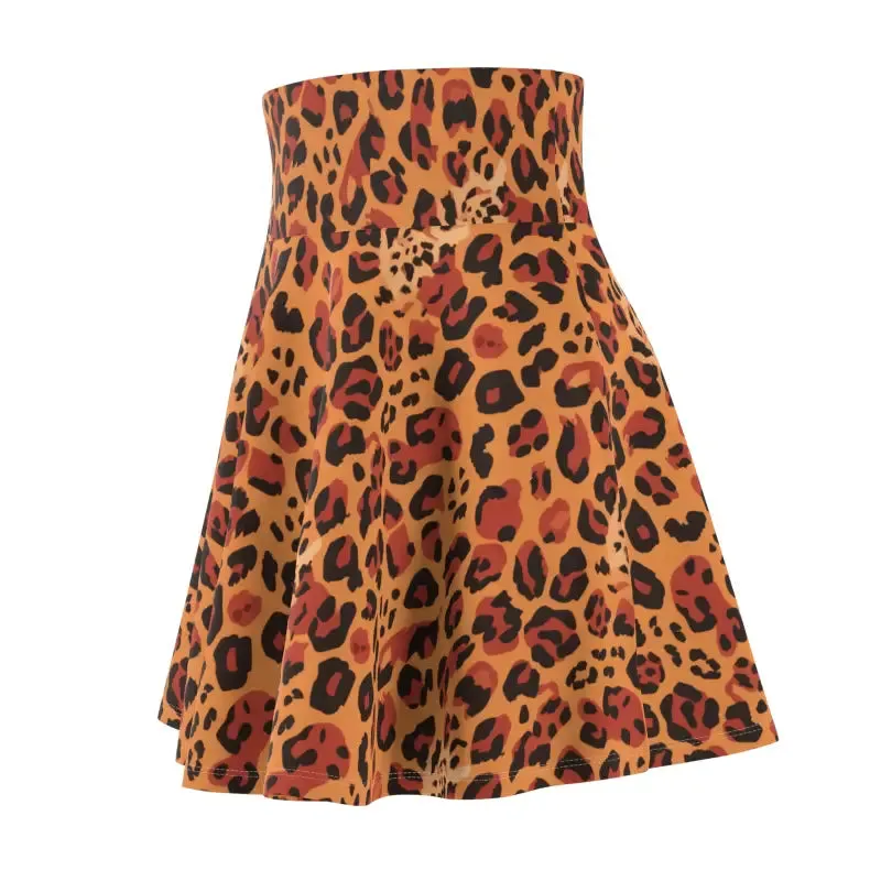 Bold Leopard Print Skater Skirt for Unstoppable Style