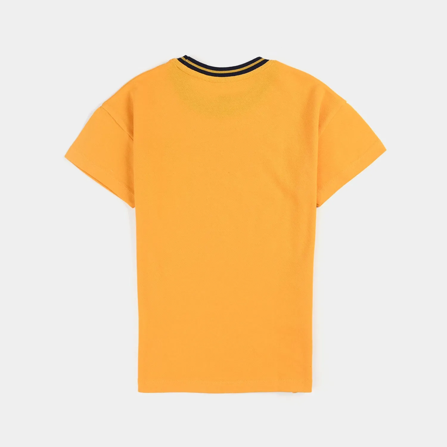 Boys Jumbo Pique T-Shirt H/S Skate All Day-Gold Fusion