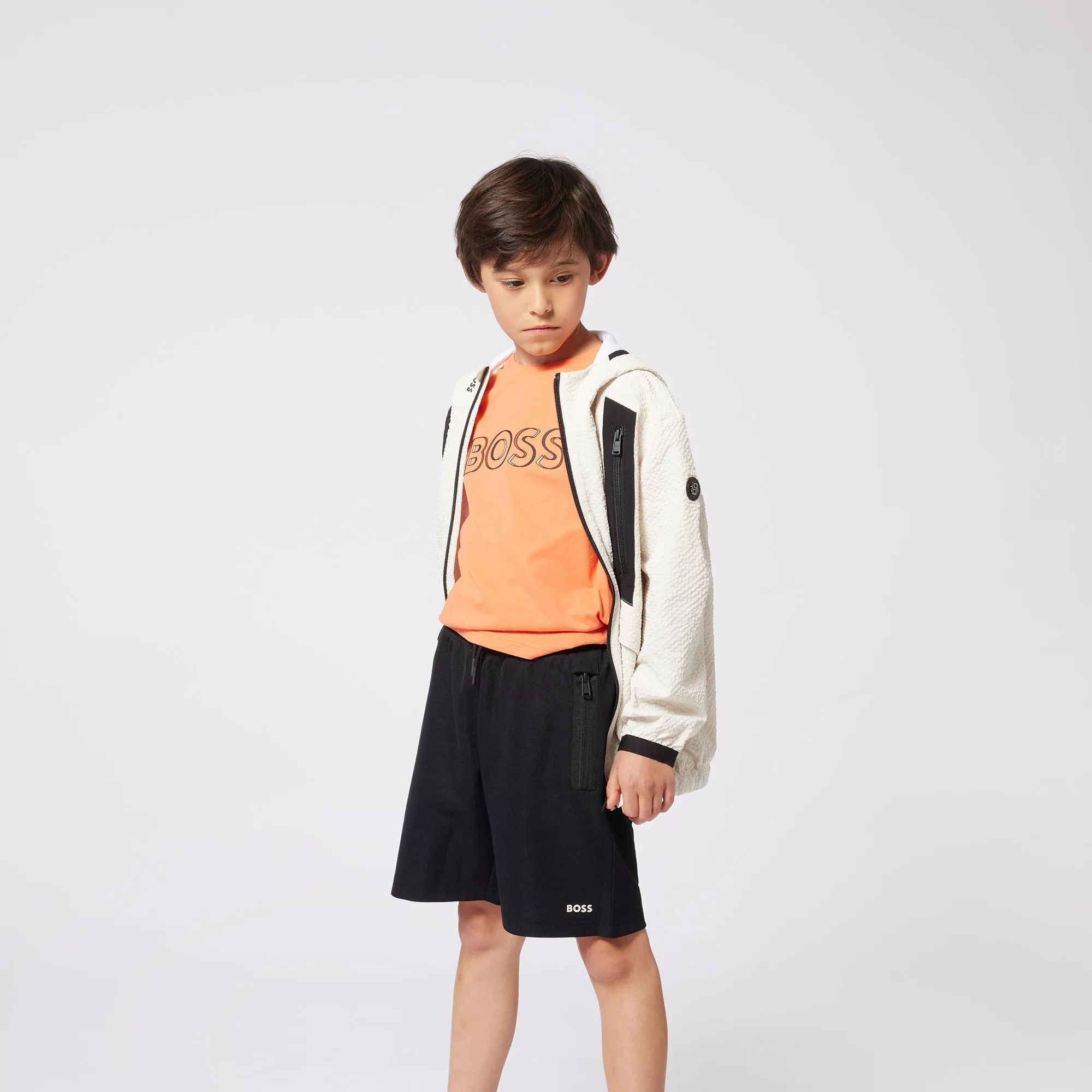 Boys Orange Short Sleeves T-Shirt