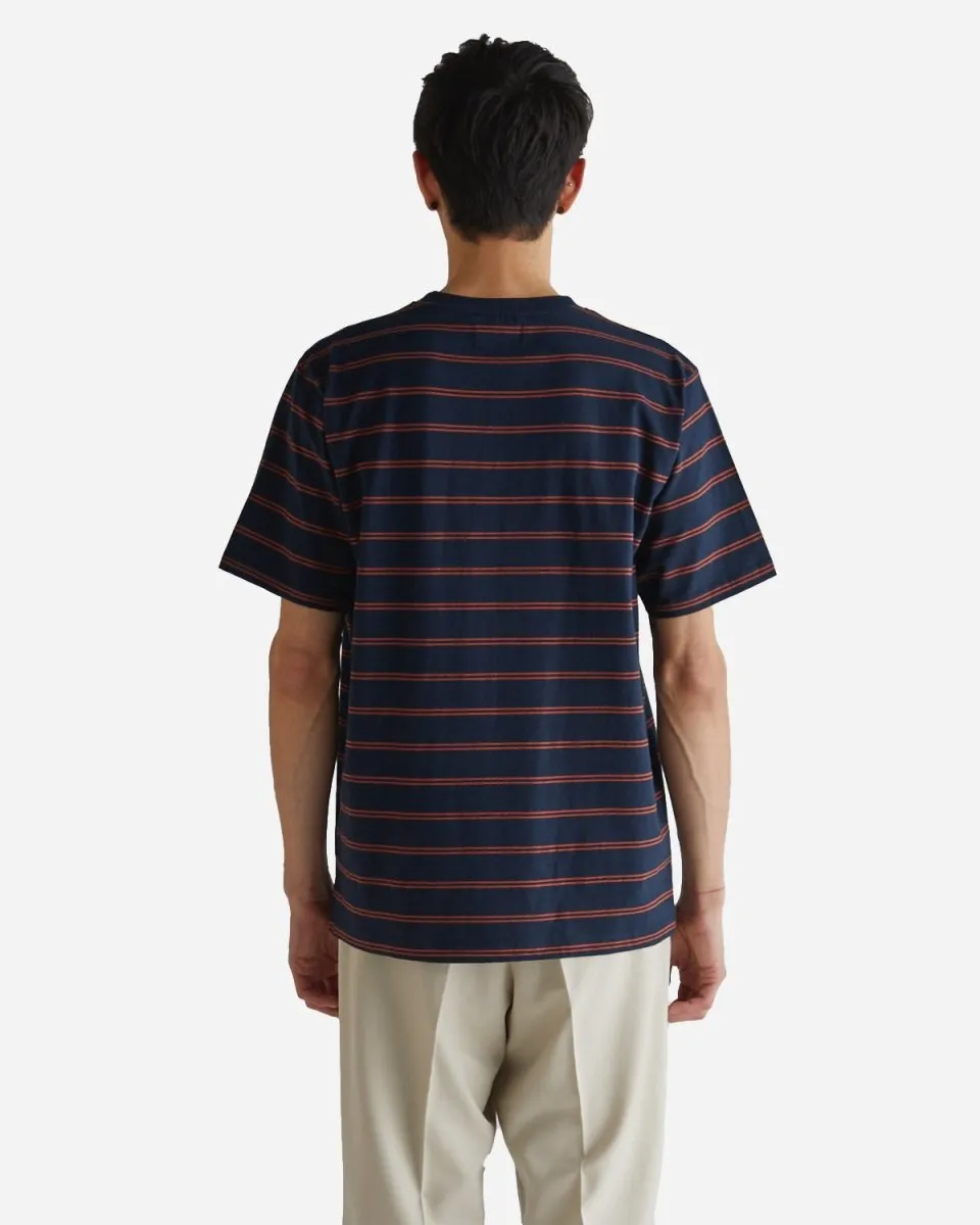 Brock Stripe Tee - Navy