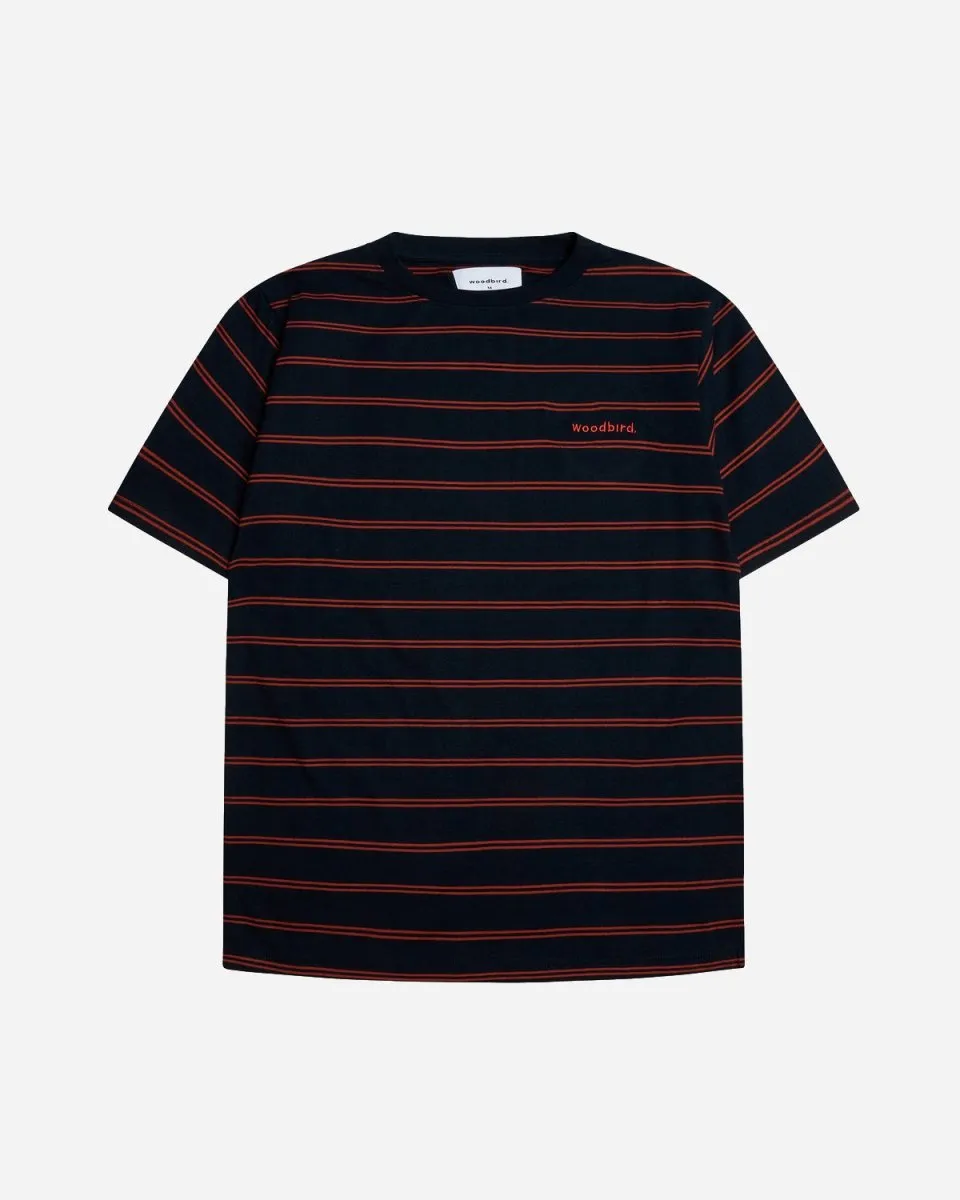 Brock Stripe Tee - Navy