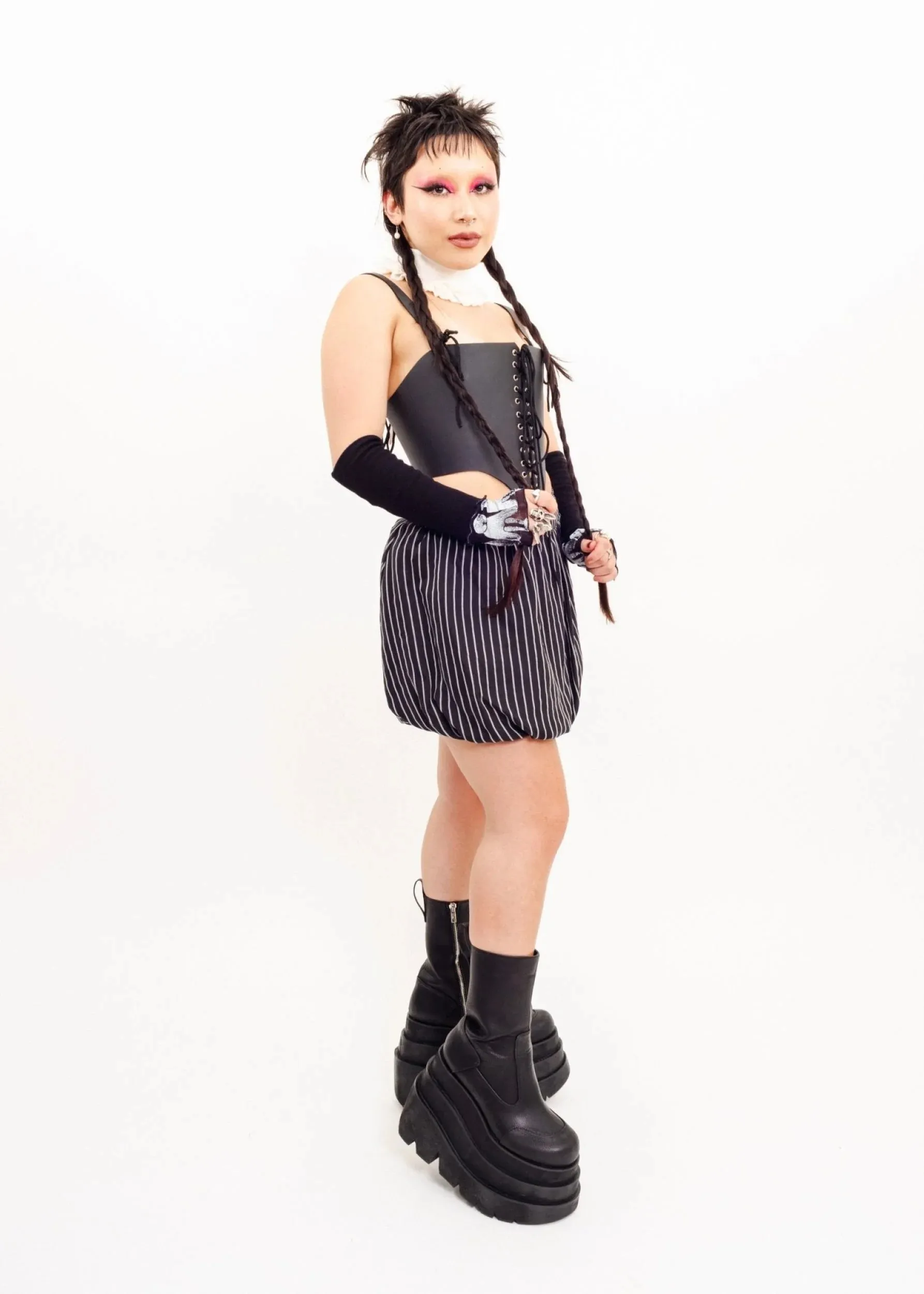 Bubble Skirt- pinstripe