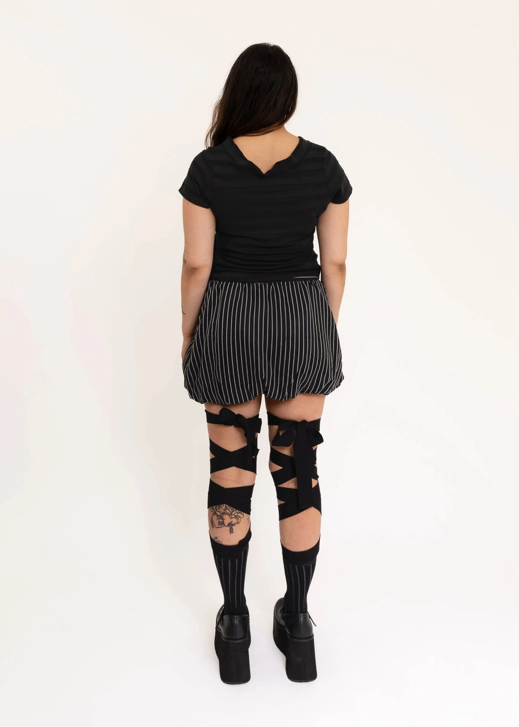 Bubble Skirt- pinstripe