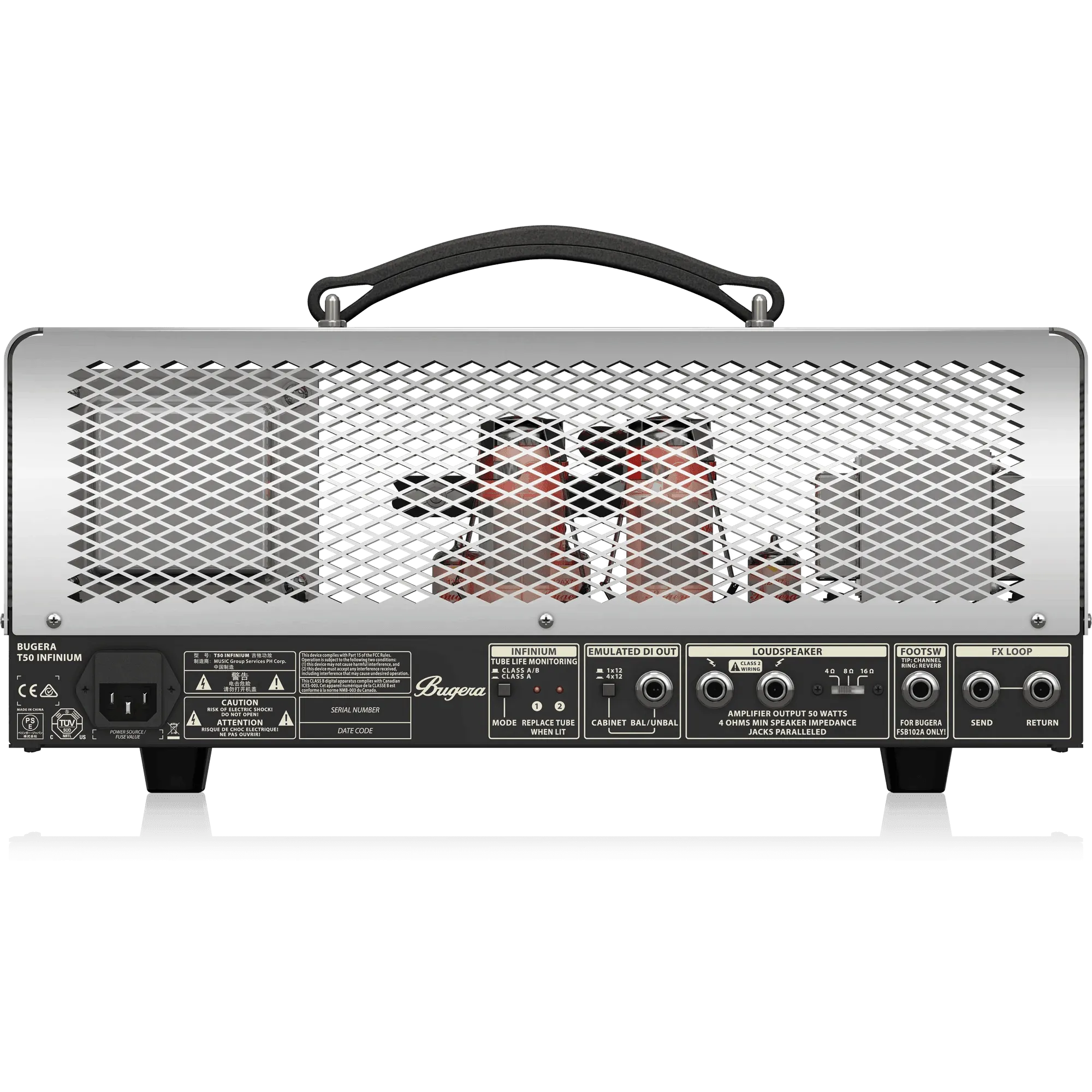 Bugera T50 INFINIUM 50W Cage-Style 2-Channel Tube Amplifier Head