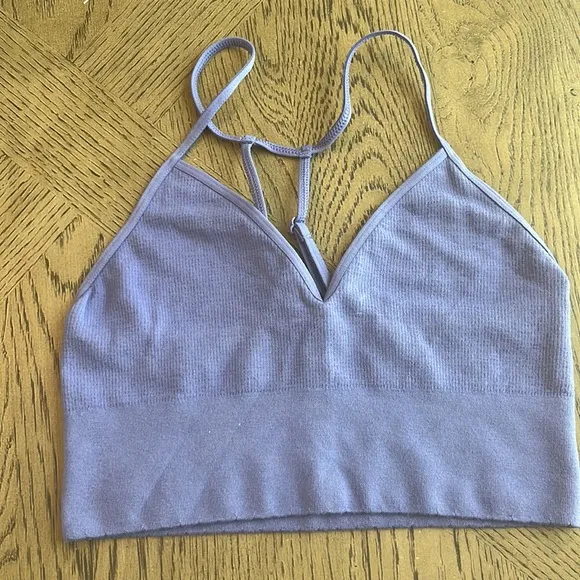By Anthropologie Jenny Seamless T-Back Bralette Blue Purple XXS/XS New NWOT