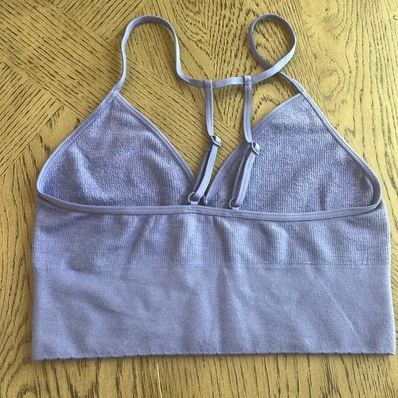 By Anthropologie Jenny Seamless T-Back Bralette Blue Purple XXS/XS New NWOT