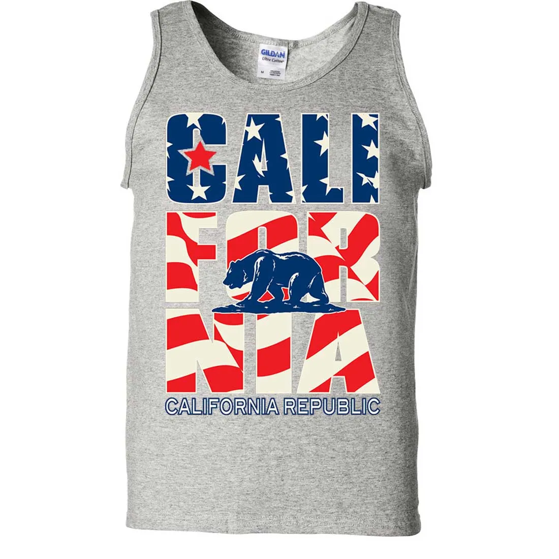 California Republic USA Flag Asst Colors Tank Top