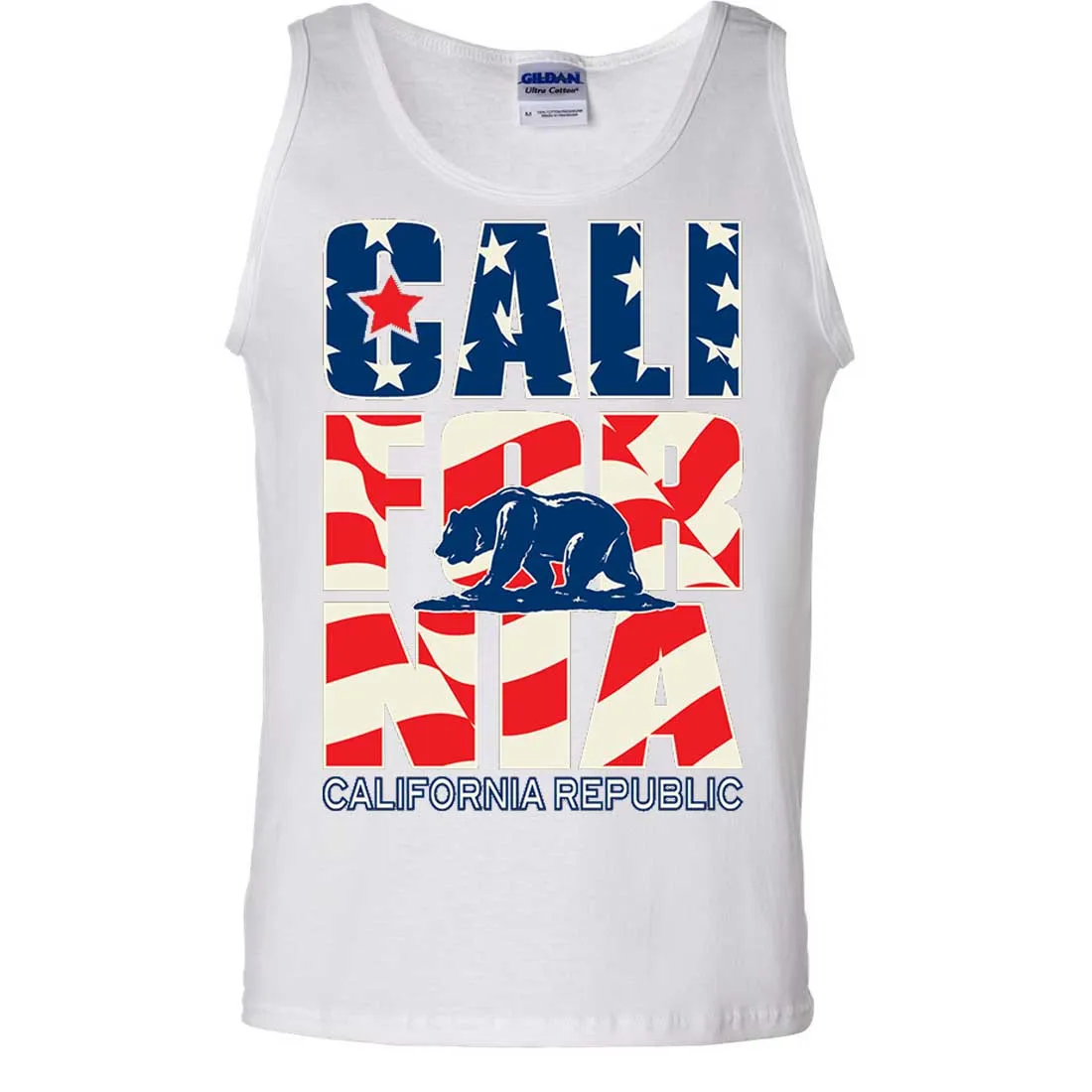 California Republic USA Flag Asst Colors Tank Top