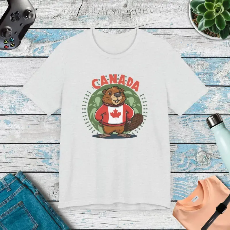 Canada Day Cozy Beaver Tee Unisex Jersey