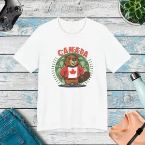 Canada Day Cozy Beaver Tee Unisex Jersey