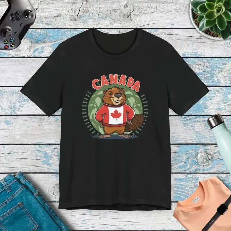 Canada Day Cozy Beaver Tee Unisex Jersey