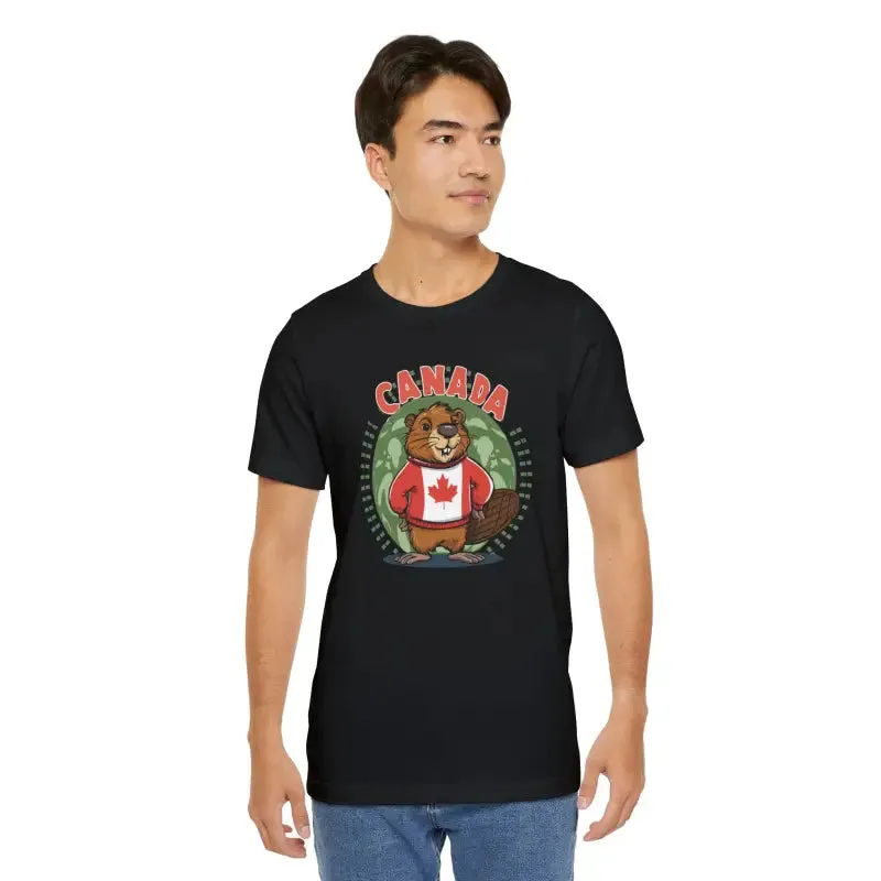 Canada Day Cozy Beaver Tee Unisex Jersey