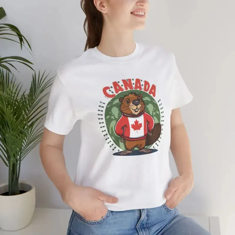 Canada Day Cozy Beaver Tee Unisex Jersey