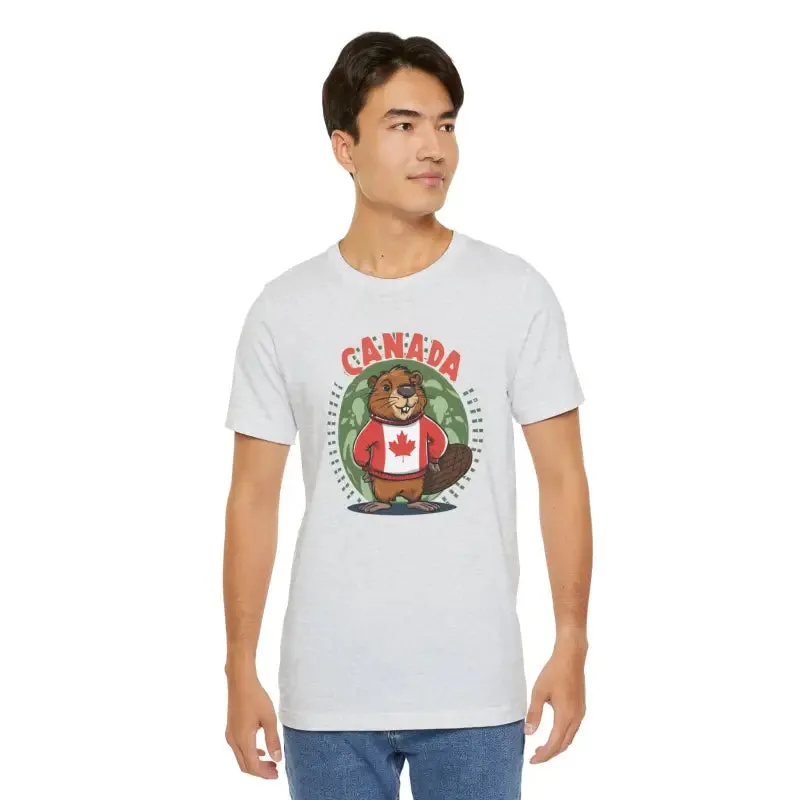 Canada Day Cozy Beaver Tee Unisex Jersey