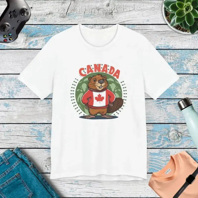 Canada Day Cozy Beaver Tee Unisex Jersey