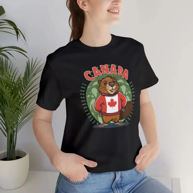 Canada Day Cozy Beaver Tee Unisex Jersey