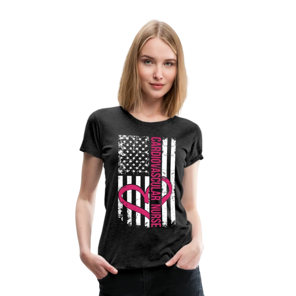 Cardiovascular Nurse Flag Women’s Premium T-Shirt (CK1562)