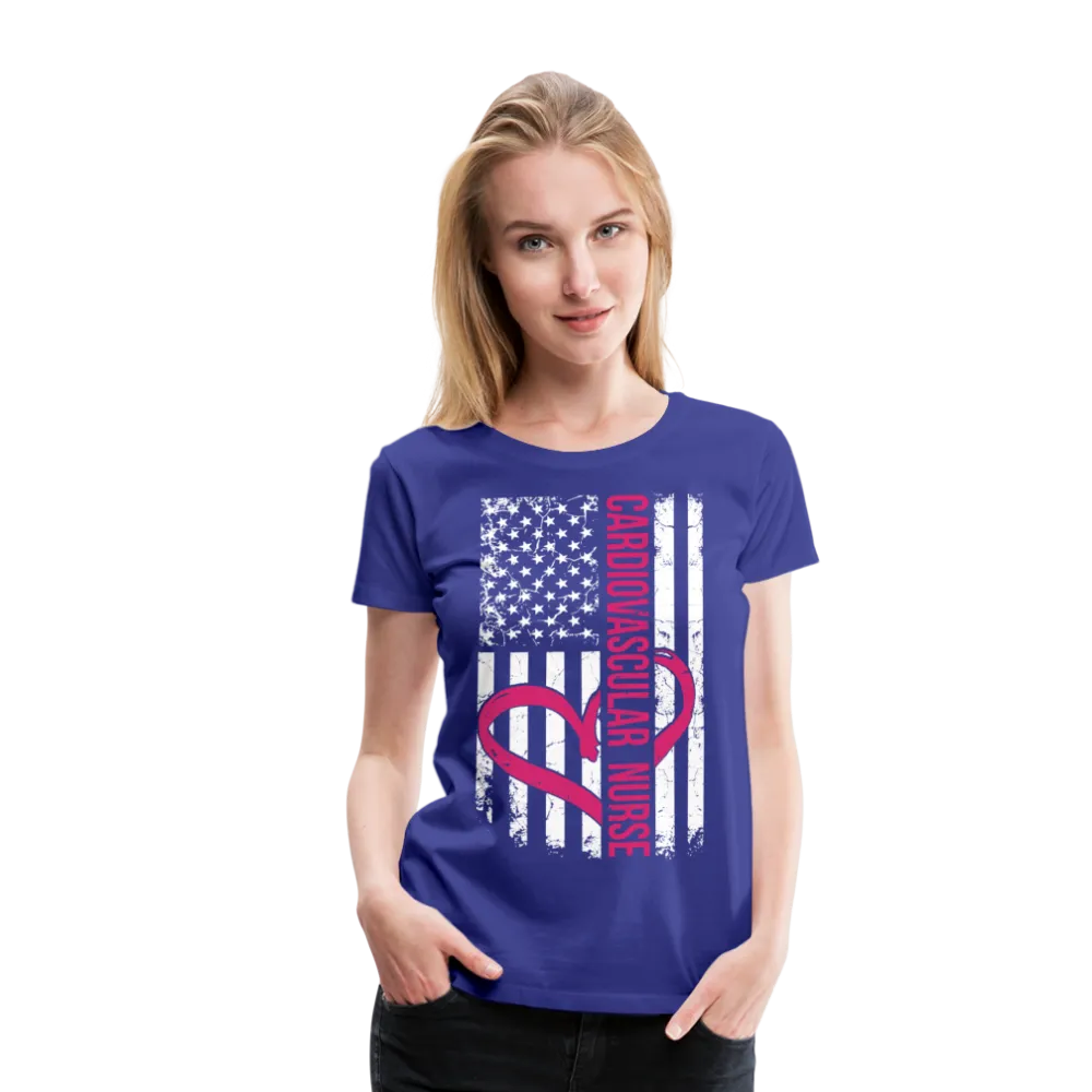 Cardiovascular Nurse Flag Women’s Premium T-Shirt (CK1562)