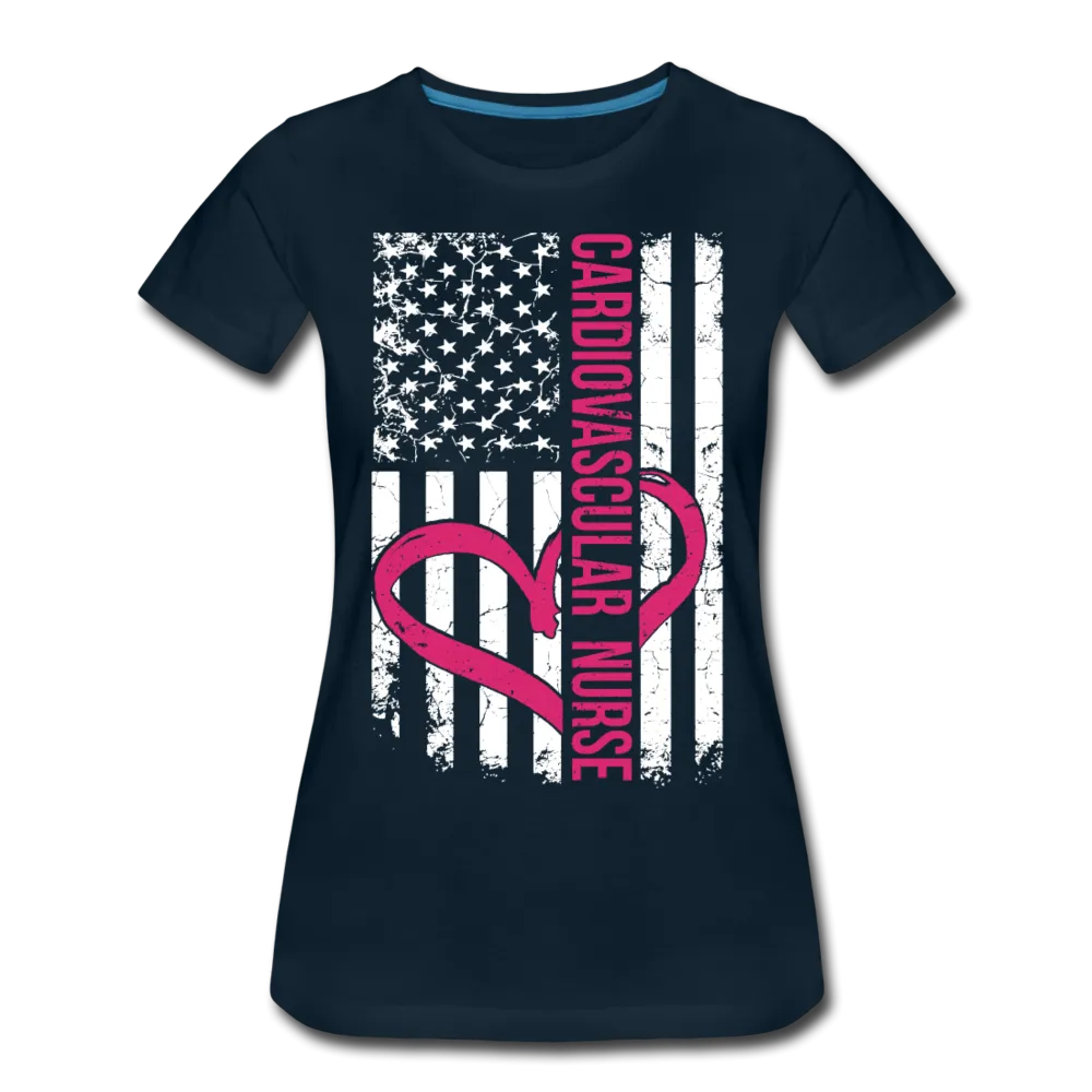 Cardiovascular Nurse Flag Women’s Premium T-Shirt (CK1562)