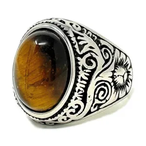 Cat's Eye Stainless Steel Ring (#728catseye)