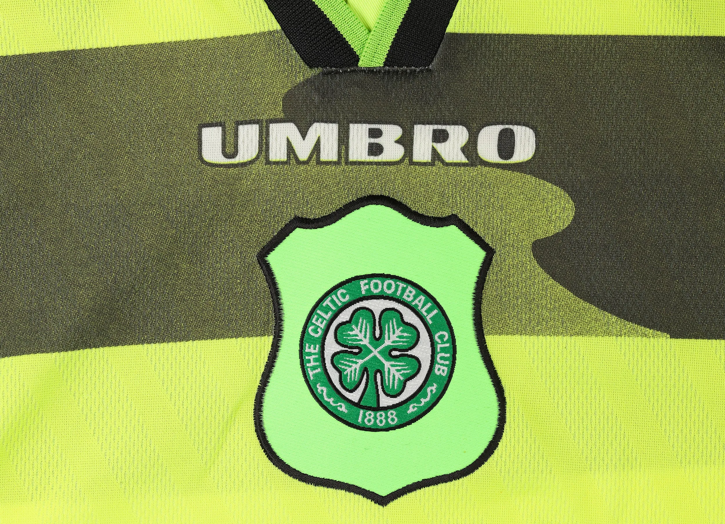 Celtic 1996 Umbro Away Football Shirt - Green - L
