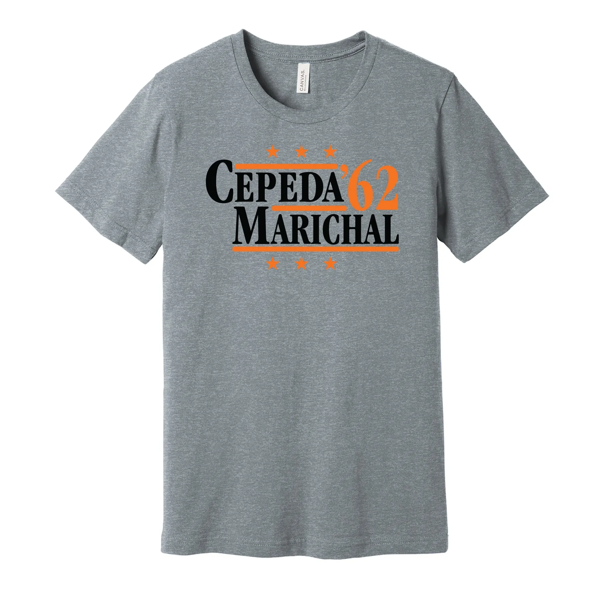 Cepeda & Marichal '62 - San Francisco Legends Political Campaign Parody T-Shirt - Hyper Than Hype Shirts