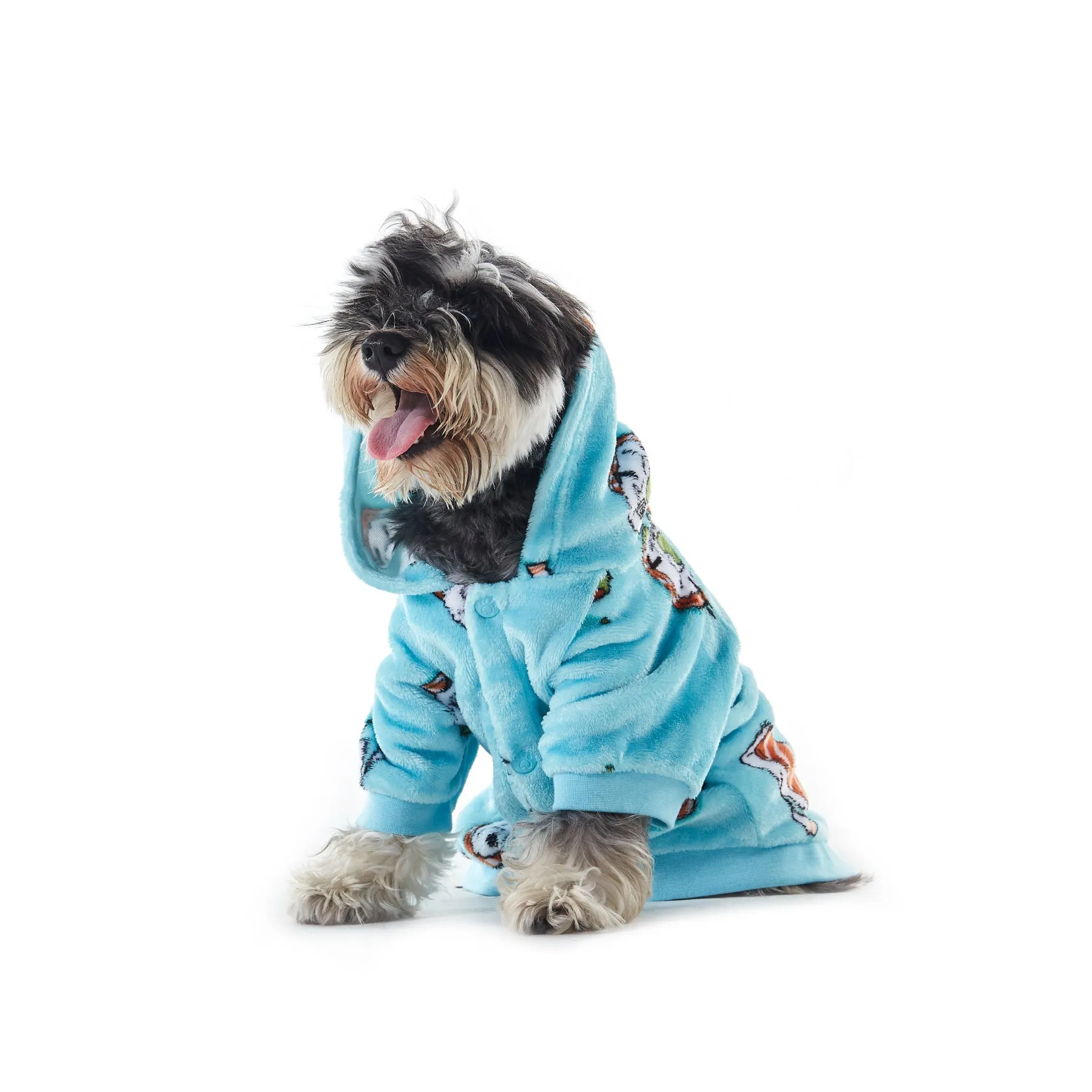 Charlie's Uggo Wassup'b Dog Hoodie Teal Large