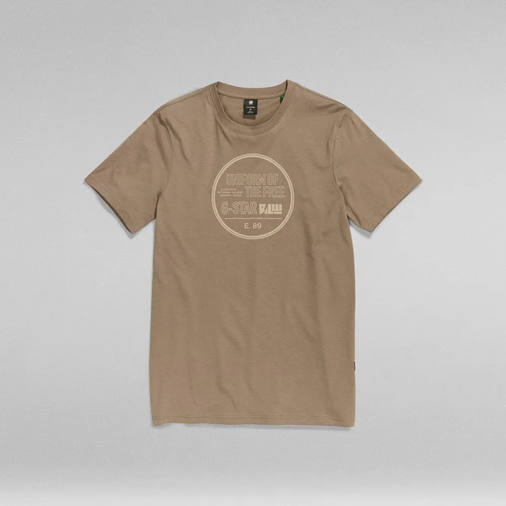 Chest Graphic T-Shirt - Taupe