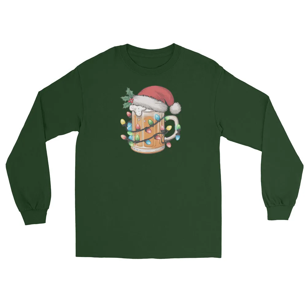 Christmas Beer Long Sleeve T-Shirt - Unisex Holiday Tee for Men & Women