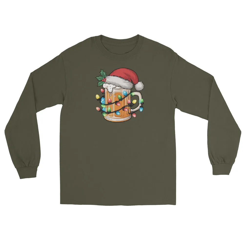 Christmas Beer Long Sleeve T-Shirt - Unisex Holiday Tee for Men & Women
