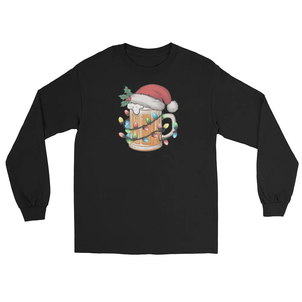 Christmas Beer Long Sleeve T-Shirt - Unisex Holiday Tee for Men & Women