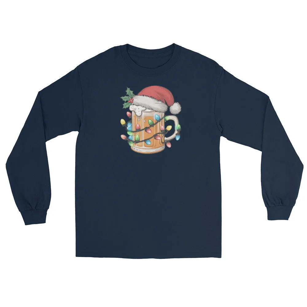 Christmas Beer Long Sleeve T-Shirt - Unisex Holiday Tee for Men & Women