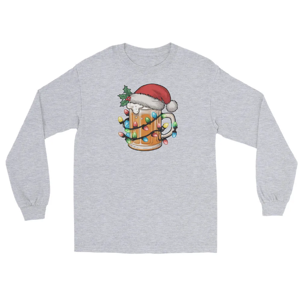 Christmas Beer Long Sleeve T-Shirt - Unisex Holiday Tee for Men & Women