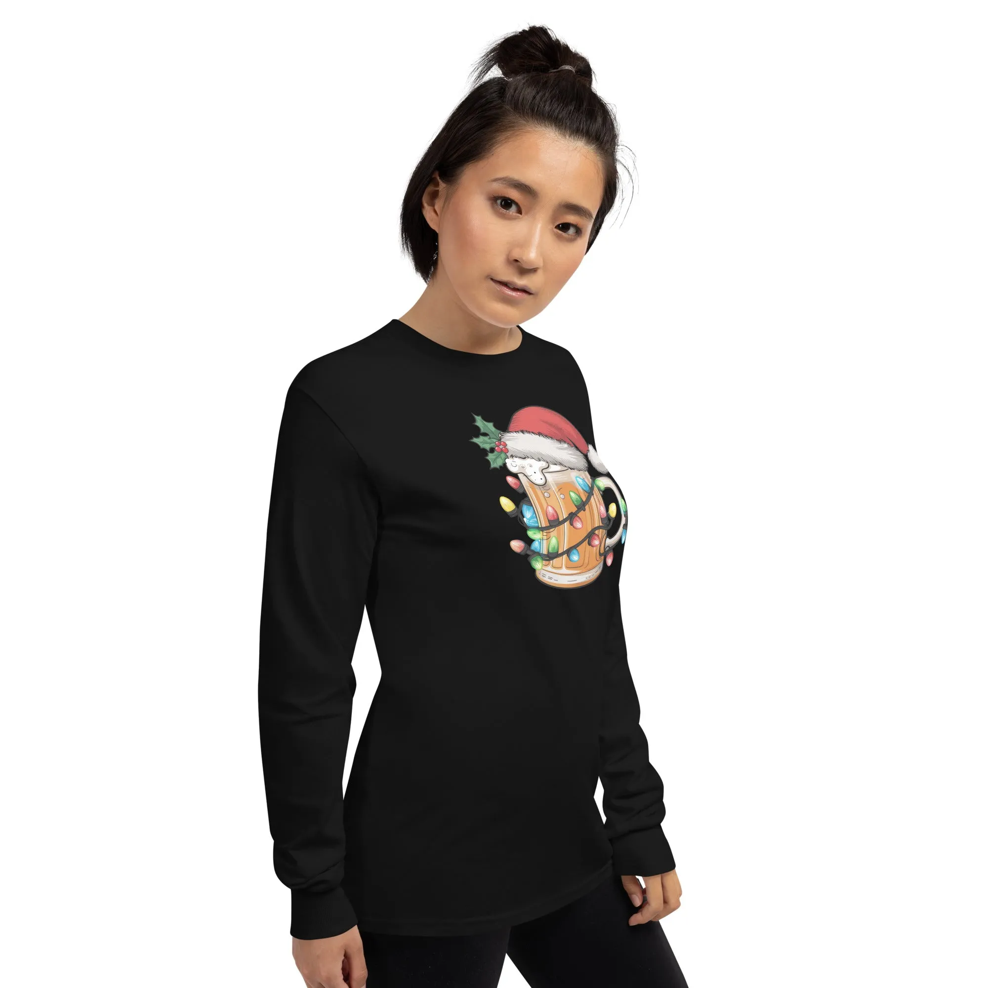 Christmas Beer Long Sleeve T-Shirt - Unisex Holiday Tee for Men & Women