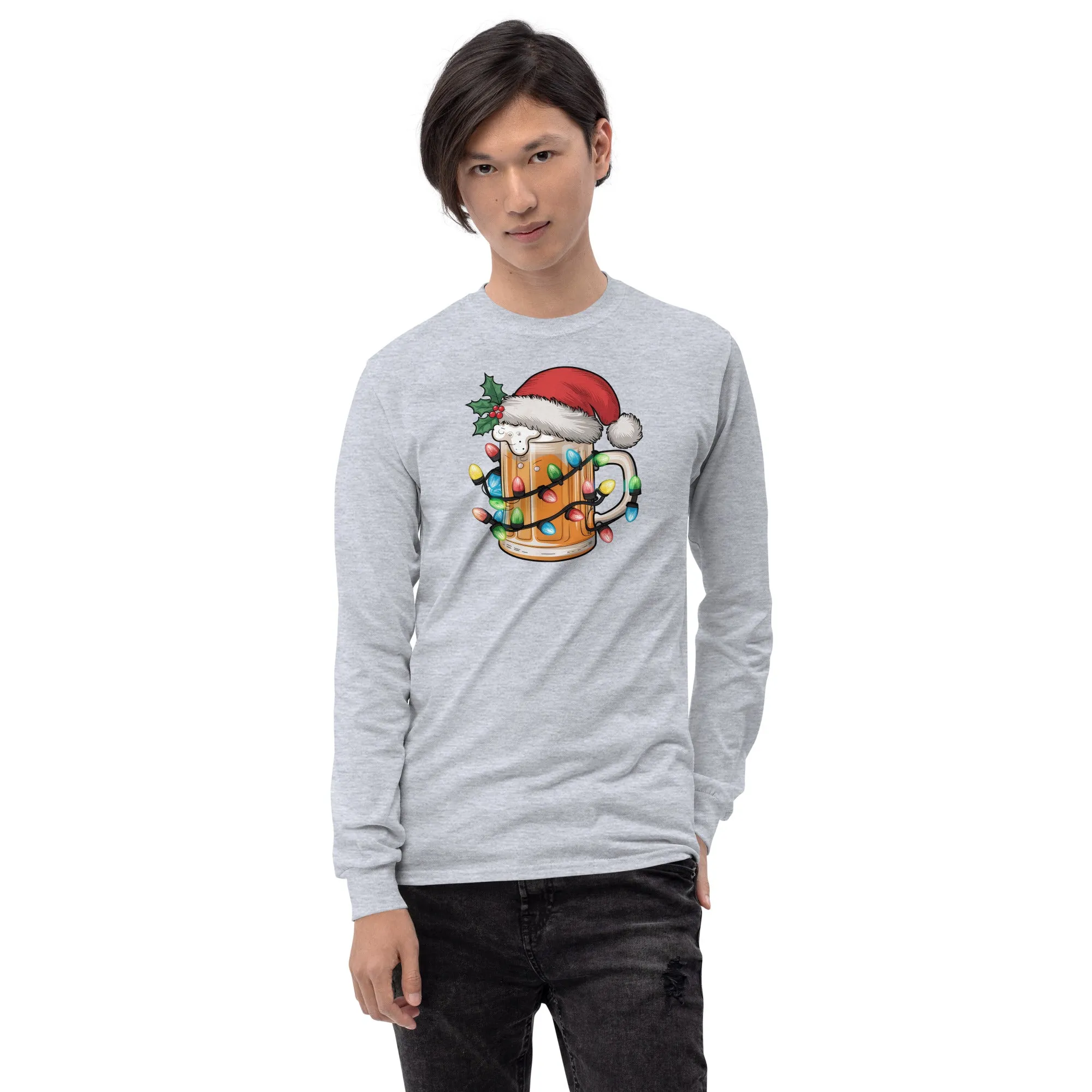 Christmas Beer Long Sleeve T-Shirt - Unisex Holiday Tee for Men & Women