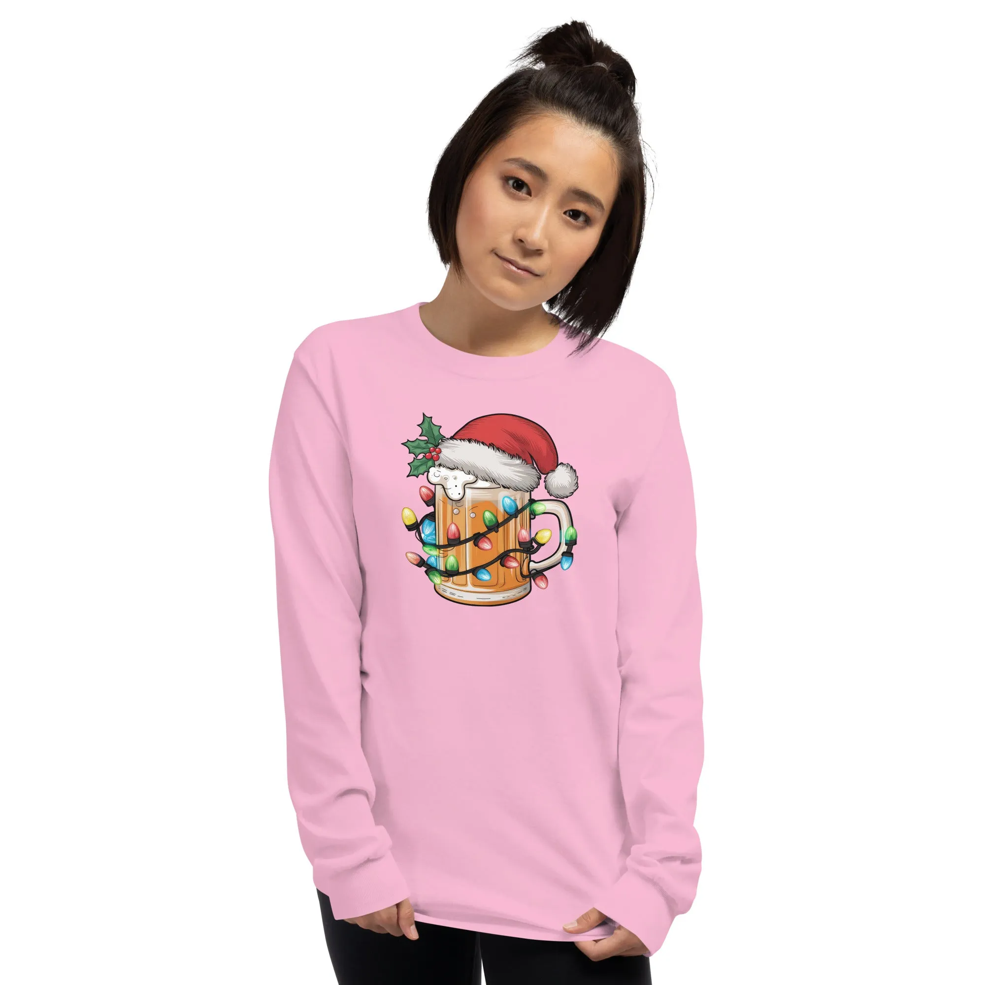 Christmas Beer Long Sleeve T-Shirt - Unisex Holiday Tee for Men & Women