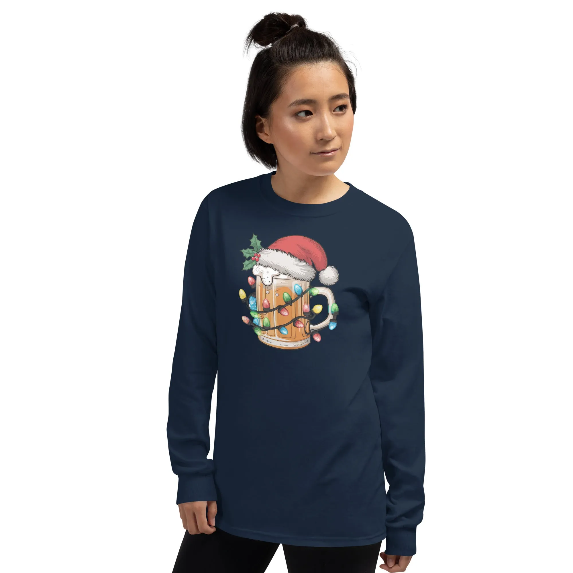 Christmas Beer Long Sleeve T-Shirt - Unisex Holiday Tee for Men & Women