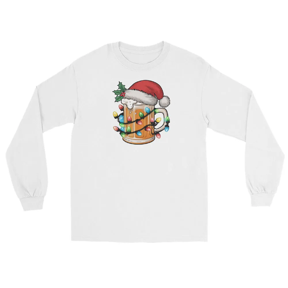 Christmas Beer Long Sleeve T-Shirt - Unisex Holiday Tee for Men & Women